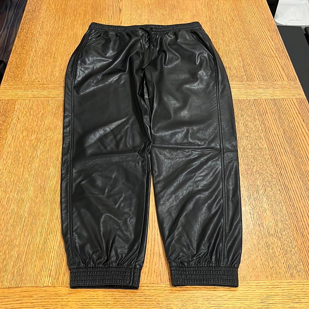Zara faux leather joggers